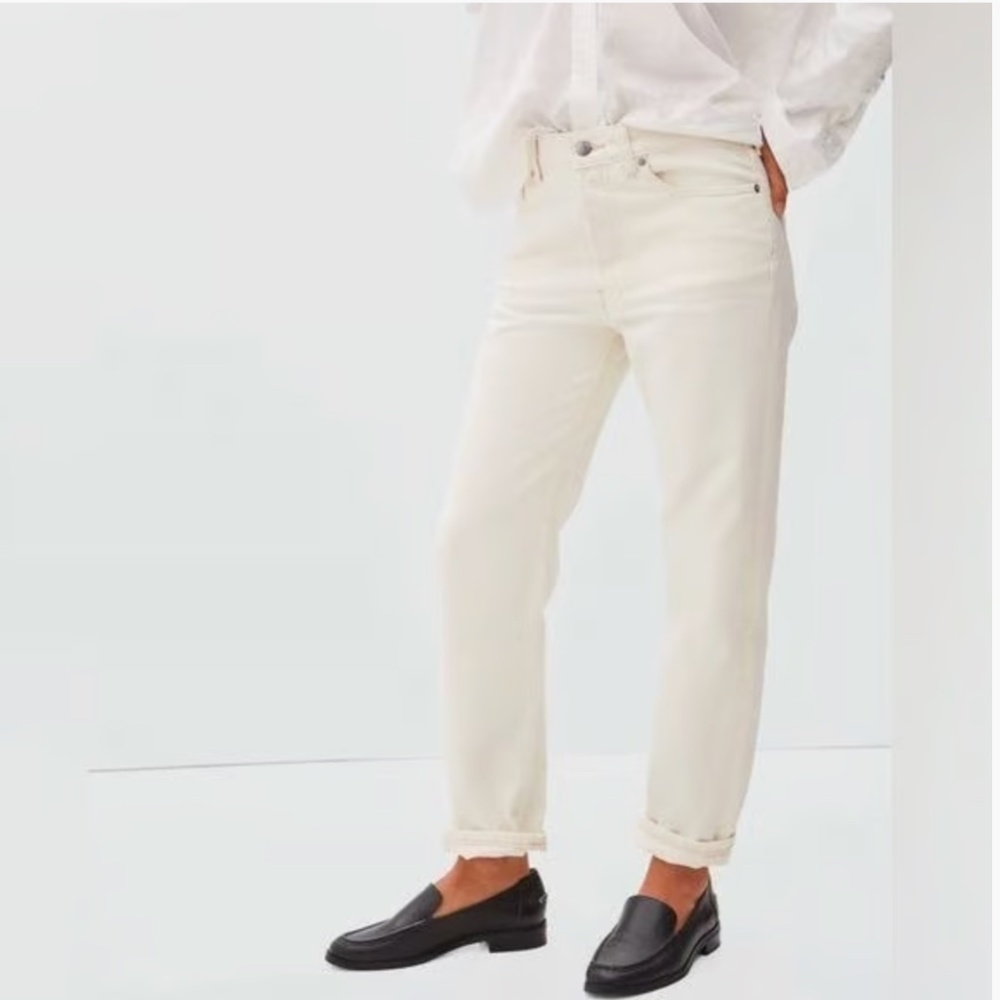 EVERLANE THE RIGID SLOUCH JEAN IN ECRU - 26